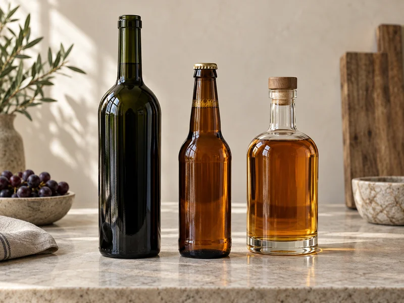 Bières, vins et spiritueux — illustration du rayon